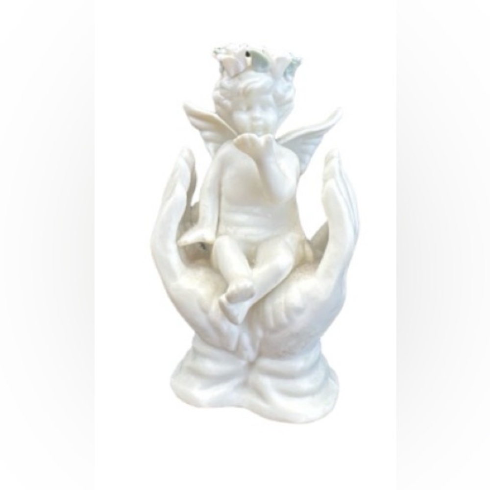 Hand of god cherub Bisque figurine